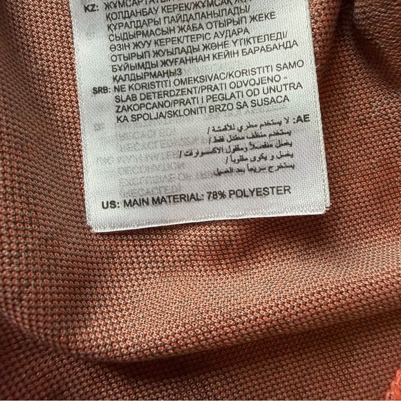 Adidas Golf Men’s Jacquard Polo Shirt Coral Fusion/Olive Strata/Grey Size XL - Picture 6 of 7